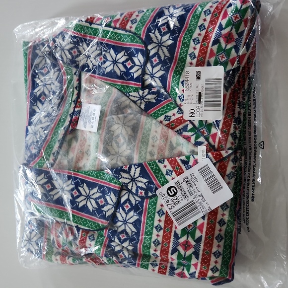 Lands' End longsleeve fairisle print night shirt button up size 3X holiday - Picture 3 of 5